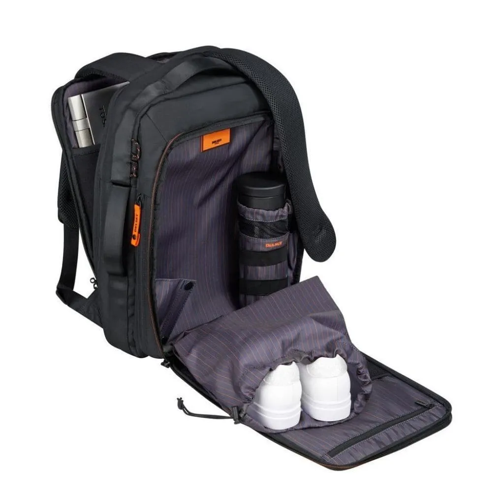 Delsey Daily's 15.6” Laptop Backpack - Black/Orange