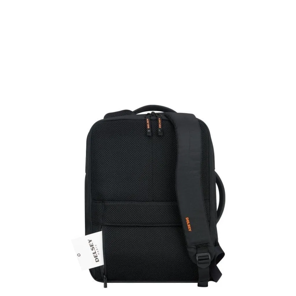 Delsey Daily's 15.6” Laptop Backpack - Black/Orange