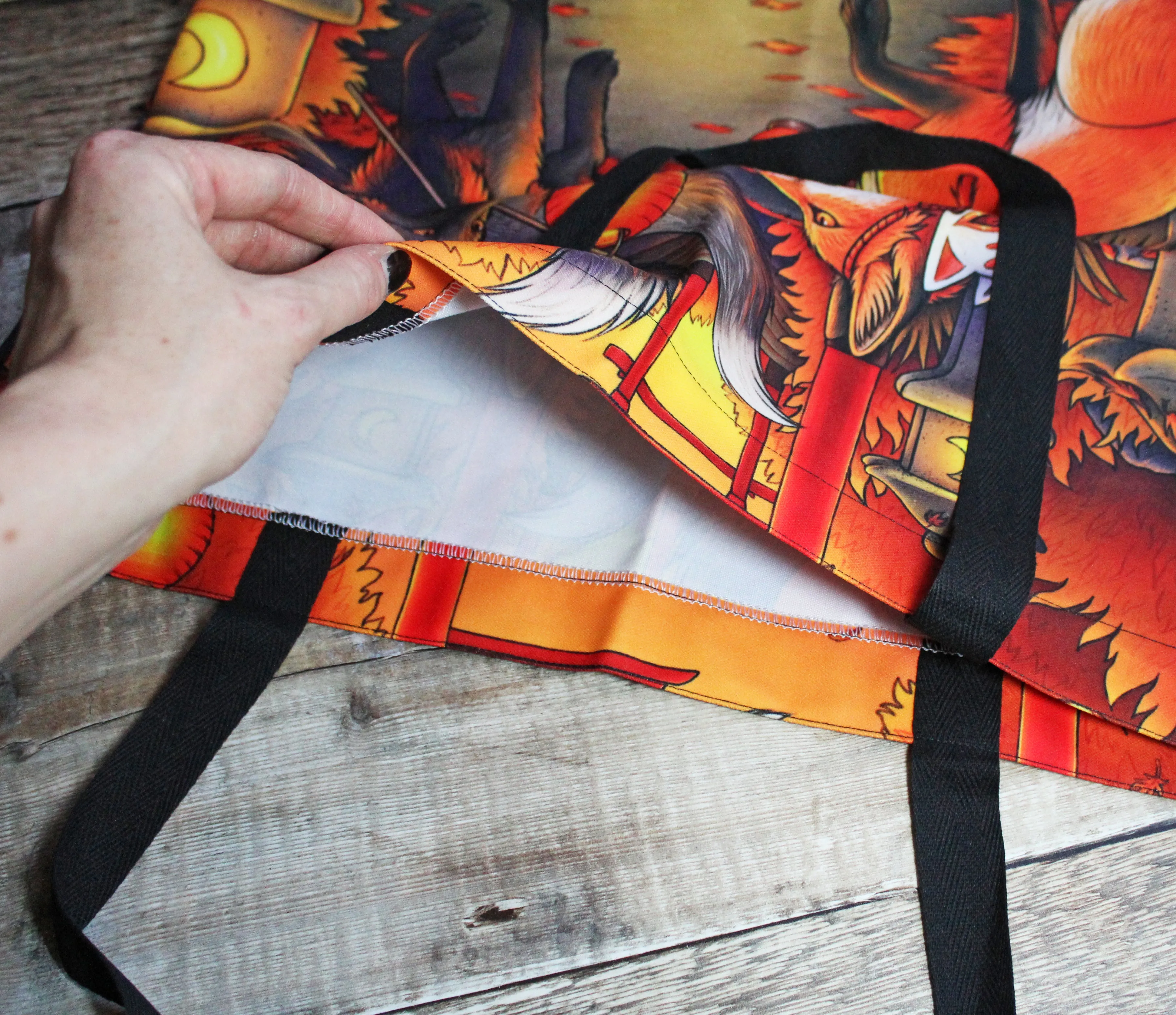 Kitsunes at the Kōyō Matsuri Large Tote Bag