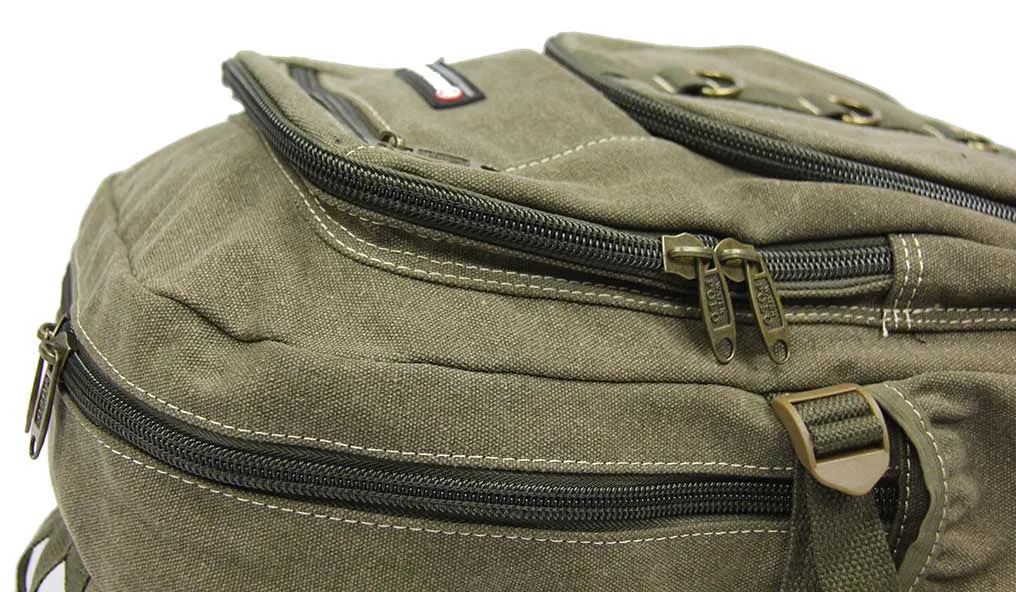 Vintage Canvas School Backpack