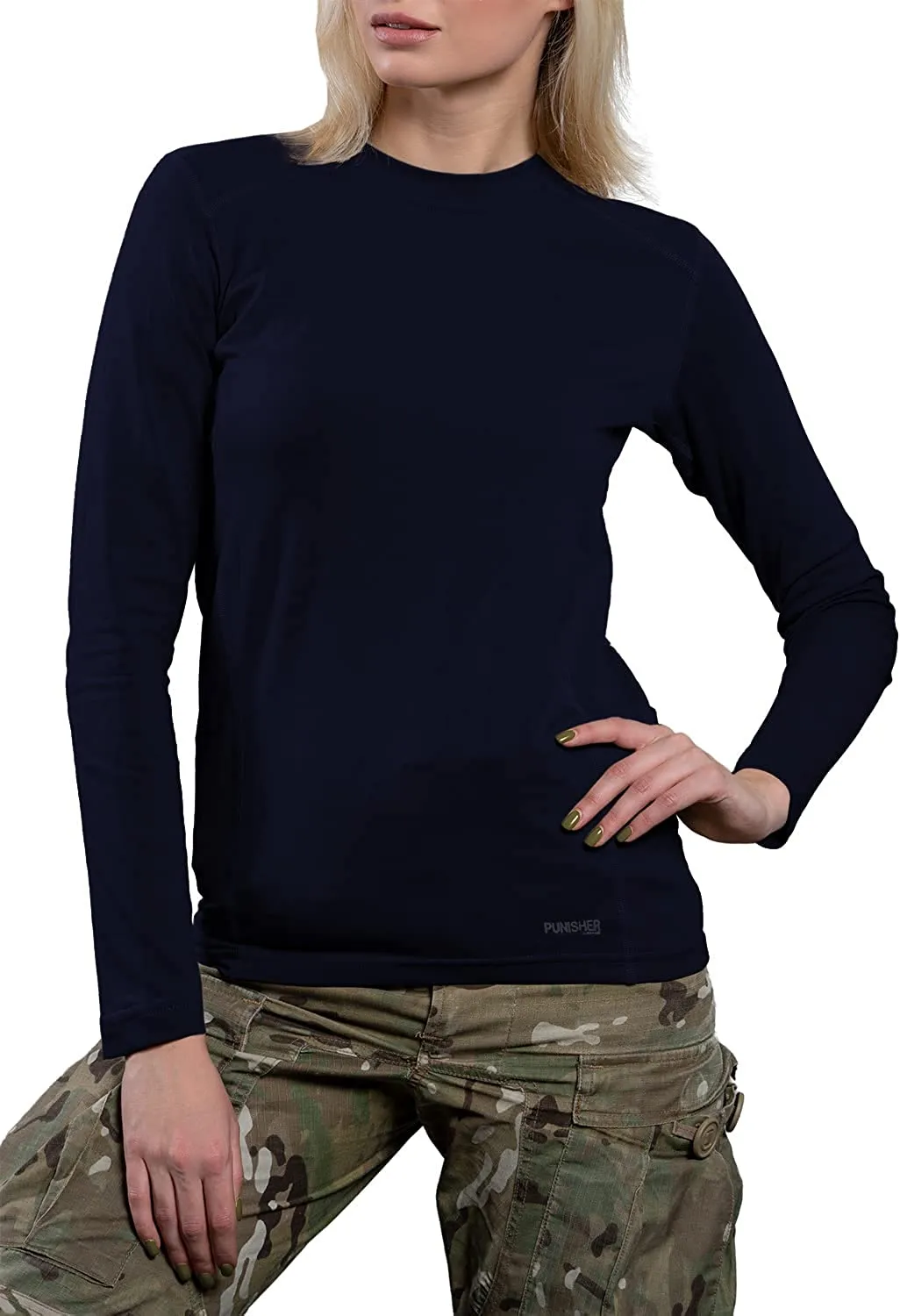 Womens Military Stretch Cotton Underwear Shirt - Tactical Hiking Outdoor - Punisher Combat Line