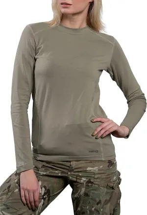 Womens Military Stretch Cotton Underwear Shirt - Tactical Hiking Outdoor - Punisher Combat Line